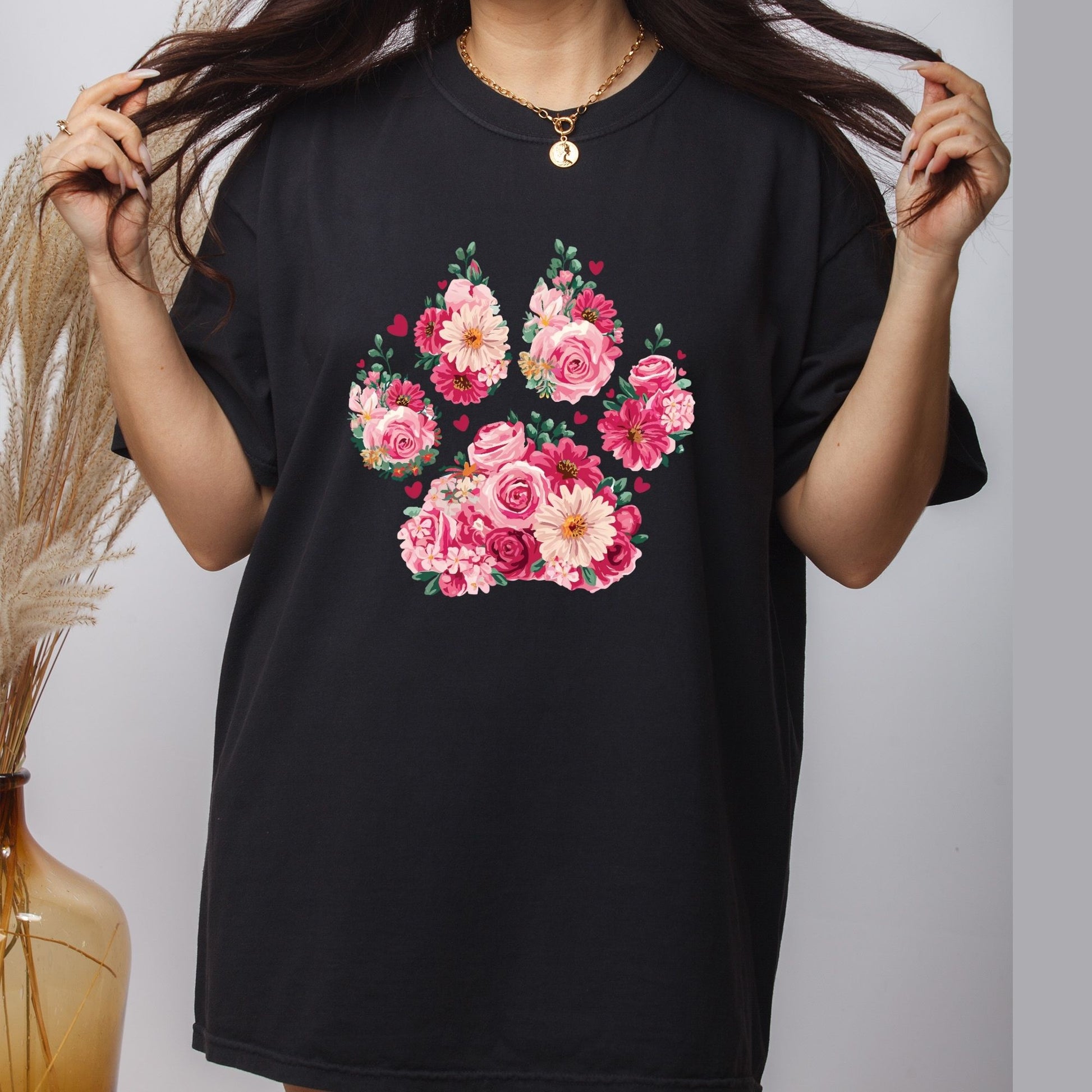 Floral Paw Dog Mom DTF Transfer ready to Press Mother's Day Funny Animal Heat Transfer for Shirts Pet Lover UV Sticker Prints