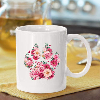 Floral Paw Dog Mom DTF Transfer ready to Press