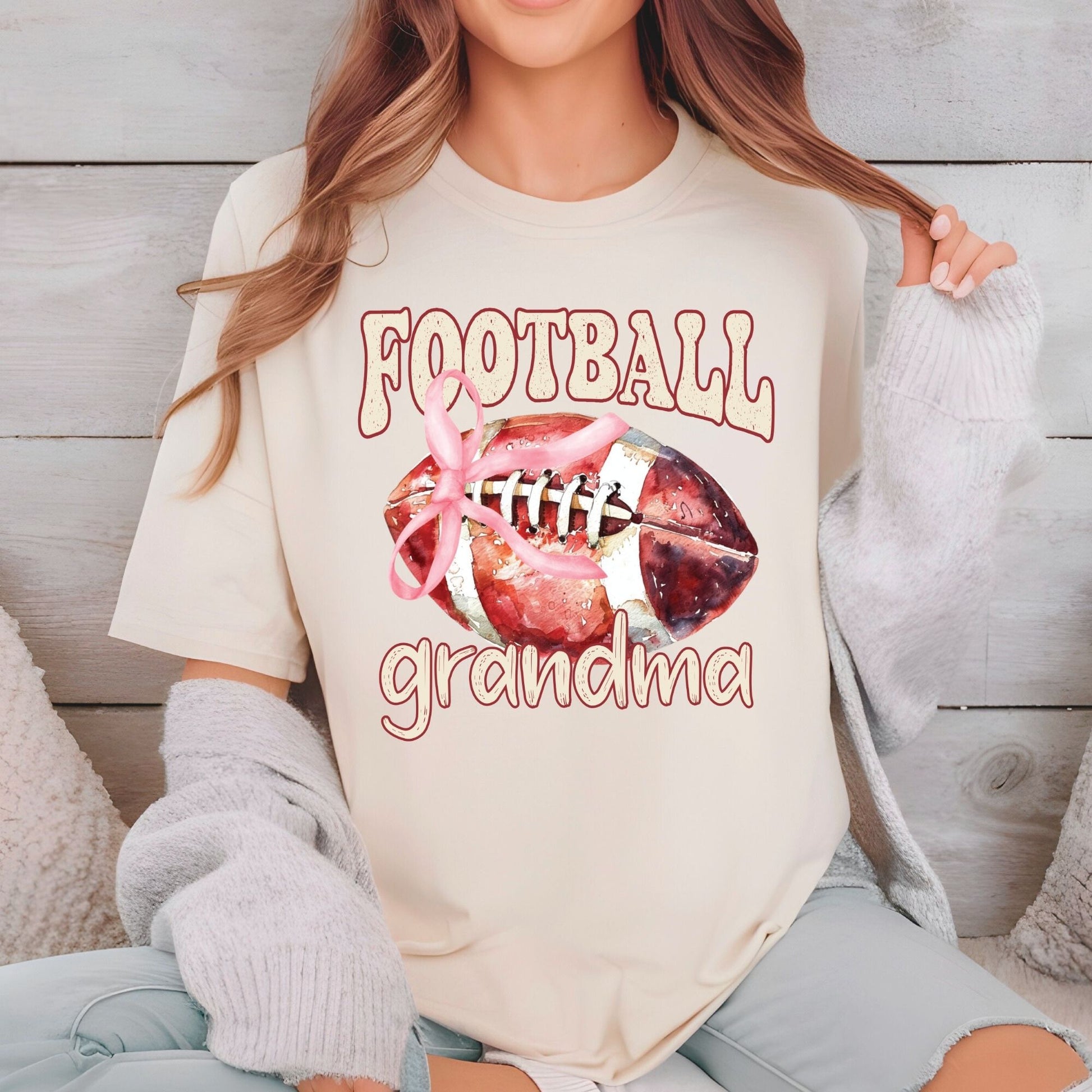 Football Grandma DTF Transfer ready to Press Sport Touchdown Heat Transfer for Shirts Soccer Nanny UV Sticker Prints Iron On Transfer