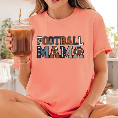 Football Mama DTF Transfer ready to Press Faux Yarn Latch Soccer Lover Heat Transfer for Shirts Sport Mama UV Sticker Prints