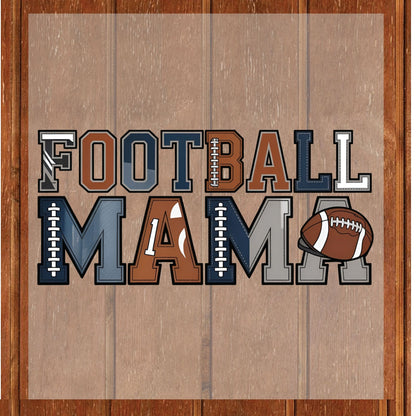 Football Mama DTF Transfer ready to Press Faux Yarn Latch Soccer Lover Heat Transfer for Shirts Sport Mama UV Sticker Prints