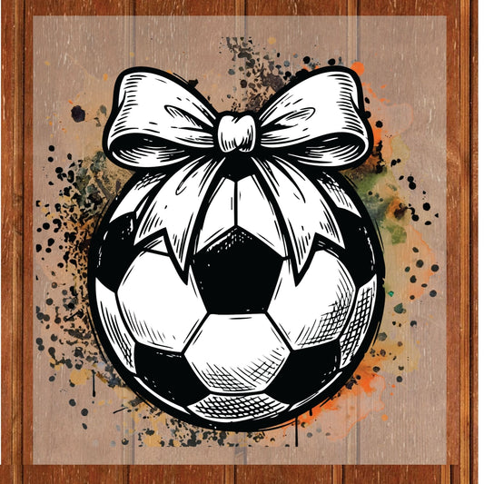 Football Mom DTF Transfer ready to Press Coquette Soccer Ball Bow Heat Transfer for Shirts Sport Mama UV Sticker Prints