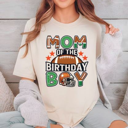 Football Mom DTF Transfer ready to Press Mom of the Birthday Boy Heat Transfer for Shirts Sport Mama UV Sticker Prints