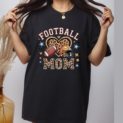 Football Mom Leopard Heart DTF Transfer ready to Press