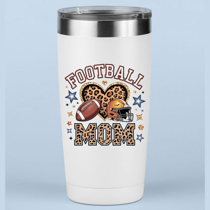 Football Mom Leopard Heart DTF Transfer ready to Press
