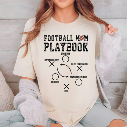 Football Mom Playbook DTF Transfer ready to Press Funny Soccer Lover Heat Transfer for Shirts Sport Mama UV Sticker Prints