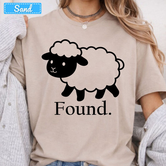 Found Sheep Christian T-Shirt, Lost Sheep Parable Sweatshirt, Faith Tee