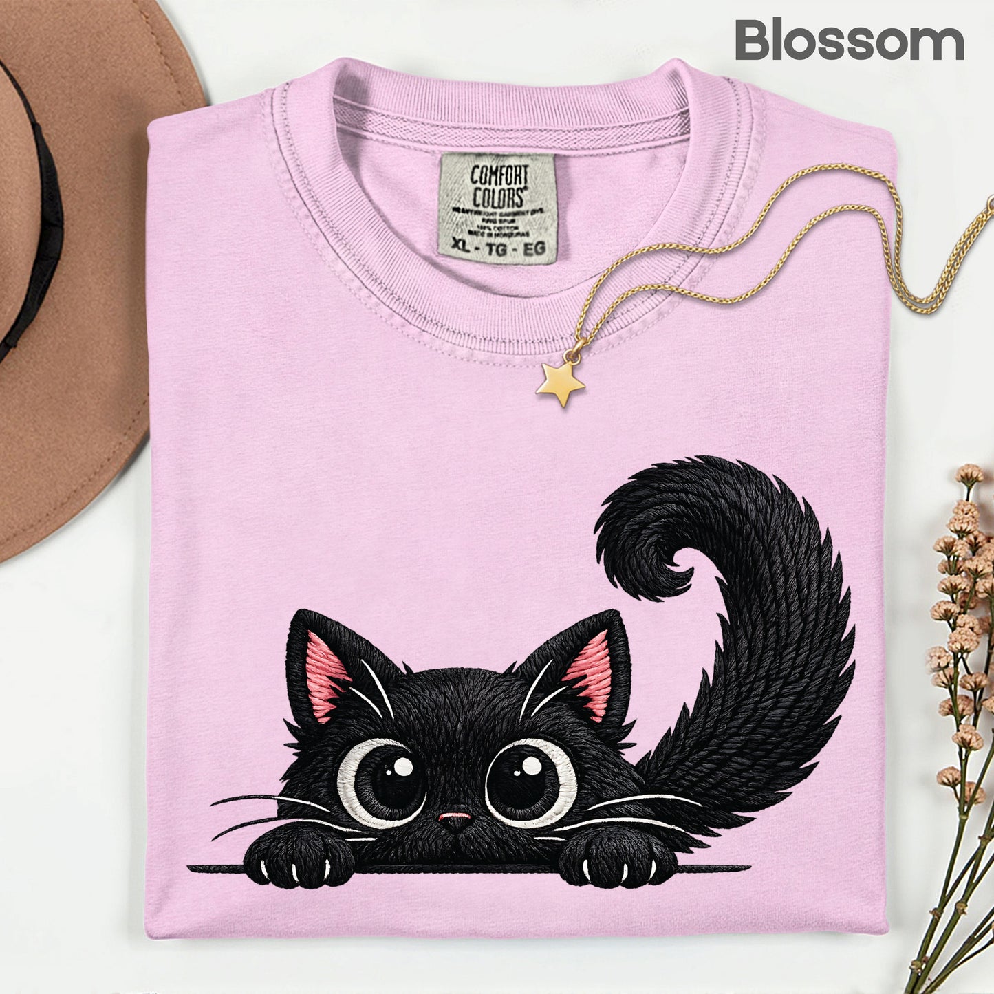 Funny Black Cat Comfort Colors T Shirt