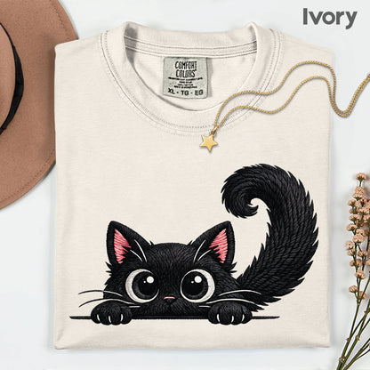 Funny Black Cat Comfort Colors T Shirt
