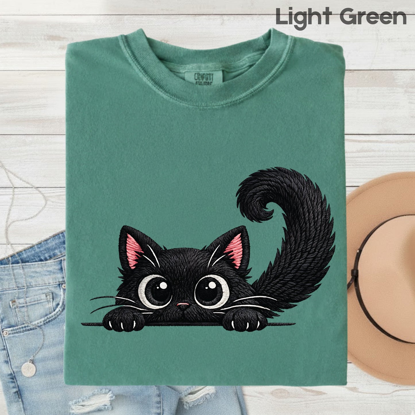 Funny Black Cat Comfort Colors T Shirt
