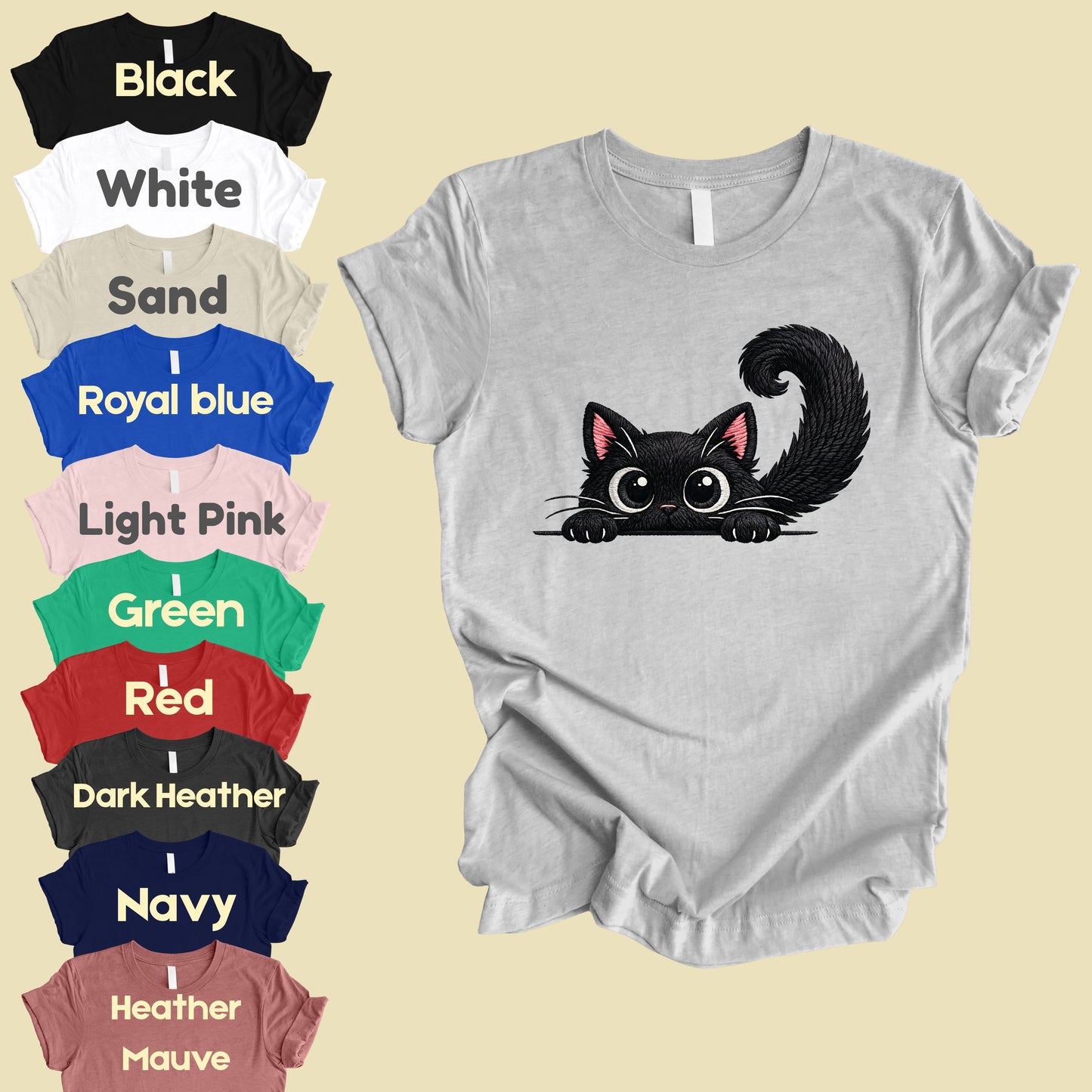 Funny Black Cat Comfort Colors T Shirt