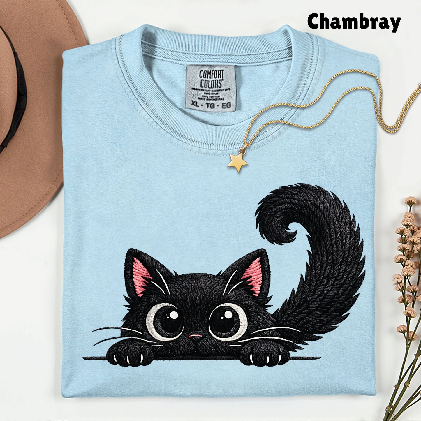 Funny Black Cat Comfort Colors T Shirt