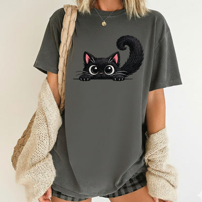 Funny Black Cat Comfort Colors T Shirt