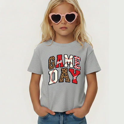 Game Day Youth Shirt Leopard Print Chenille Sweatshirt