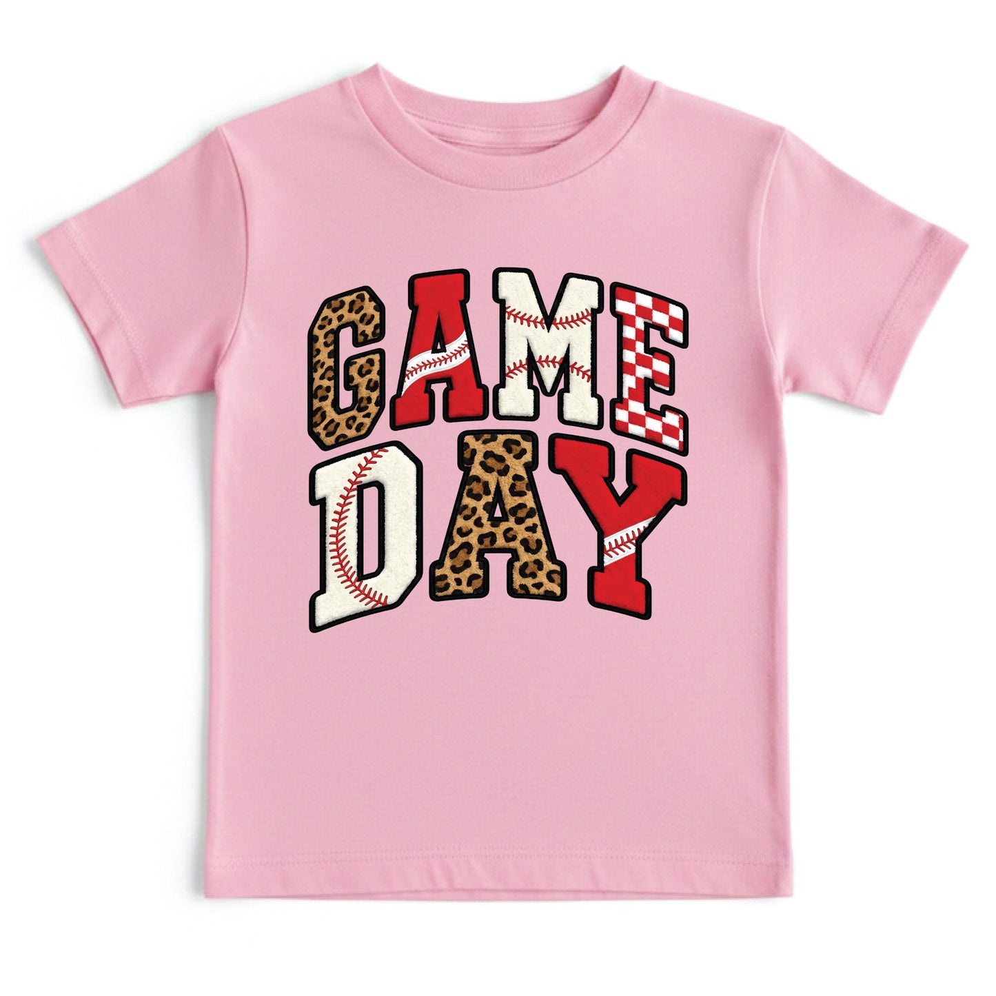 Game Day Youth Shirt Leopard Print Chenille Sweatshirt