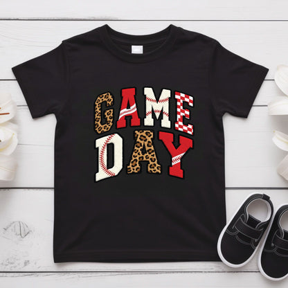 Game Day Youth Shirt Leopard Print Chenille Sweatshirt