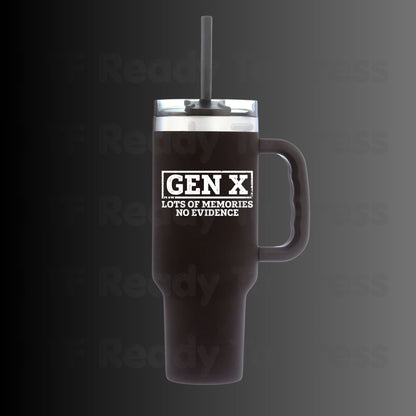 Gen X DTF Transfer Ready to Press Lots of Memories No Evidence Retro Distressed Heat Transfer For Shirts Funny Generation X UV Sticker Prints