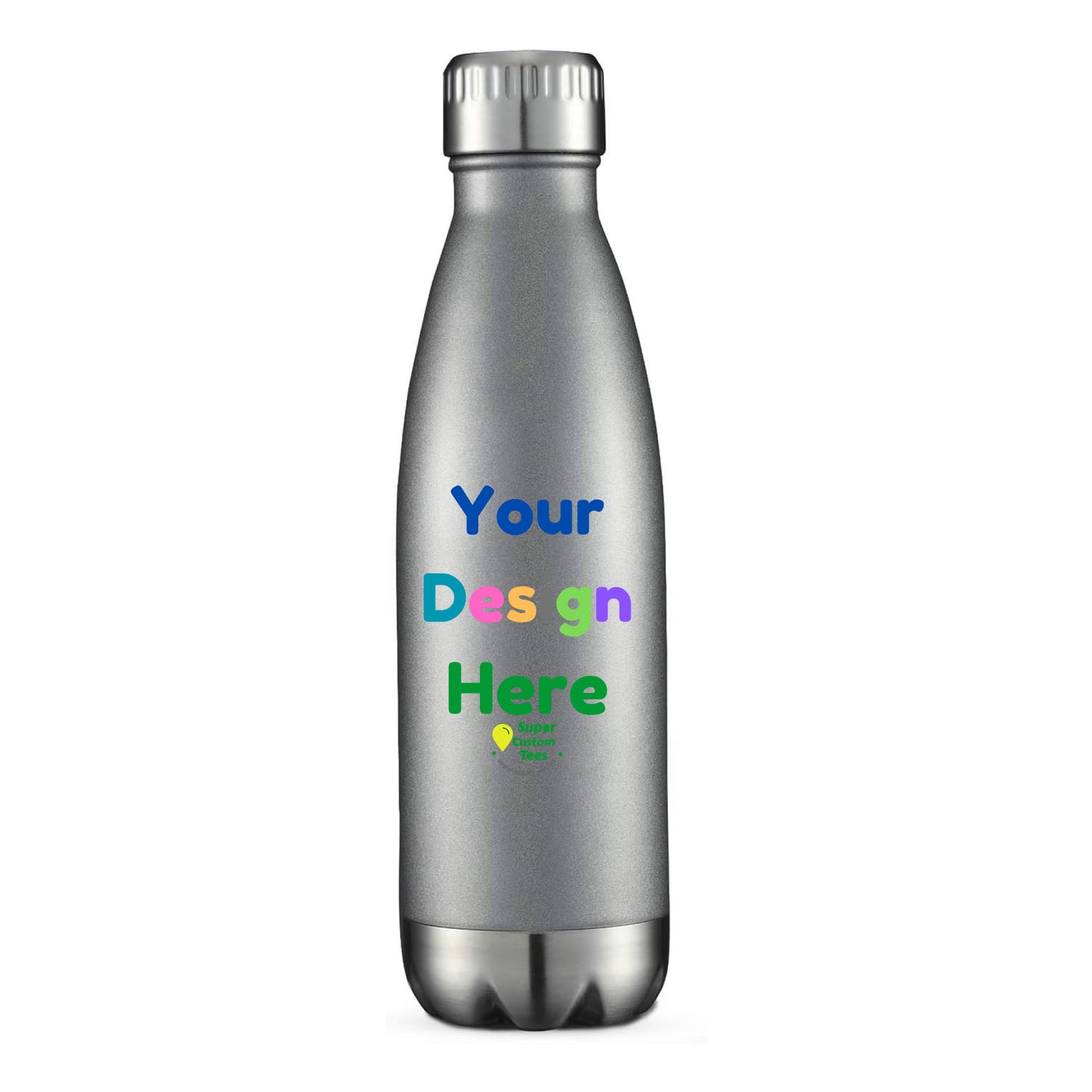 Custom Stainless Steel Water Bottle Insulated Double Wall Metal Sport Reusable Water Bottles - 17 oz