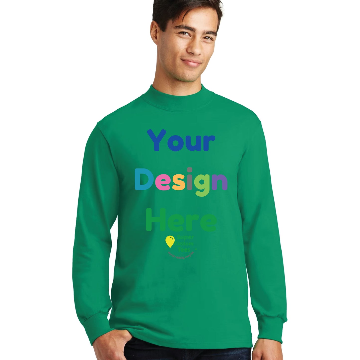 Port & Company PC61M - Unisex Essential Mock Turtleneck T Shirts