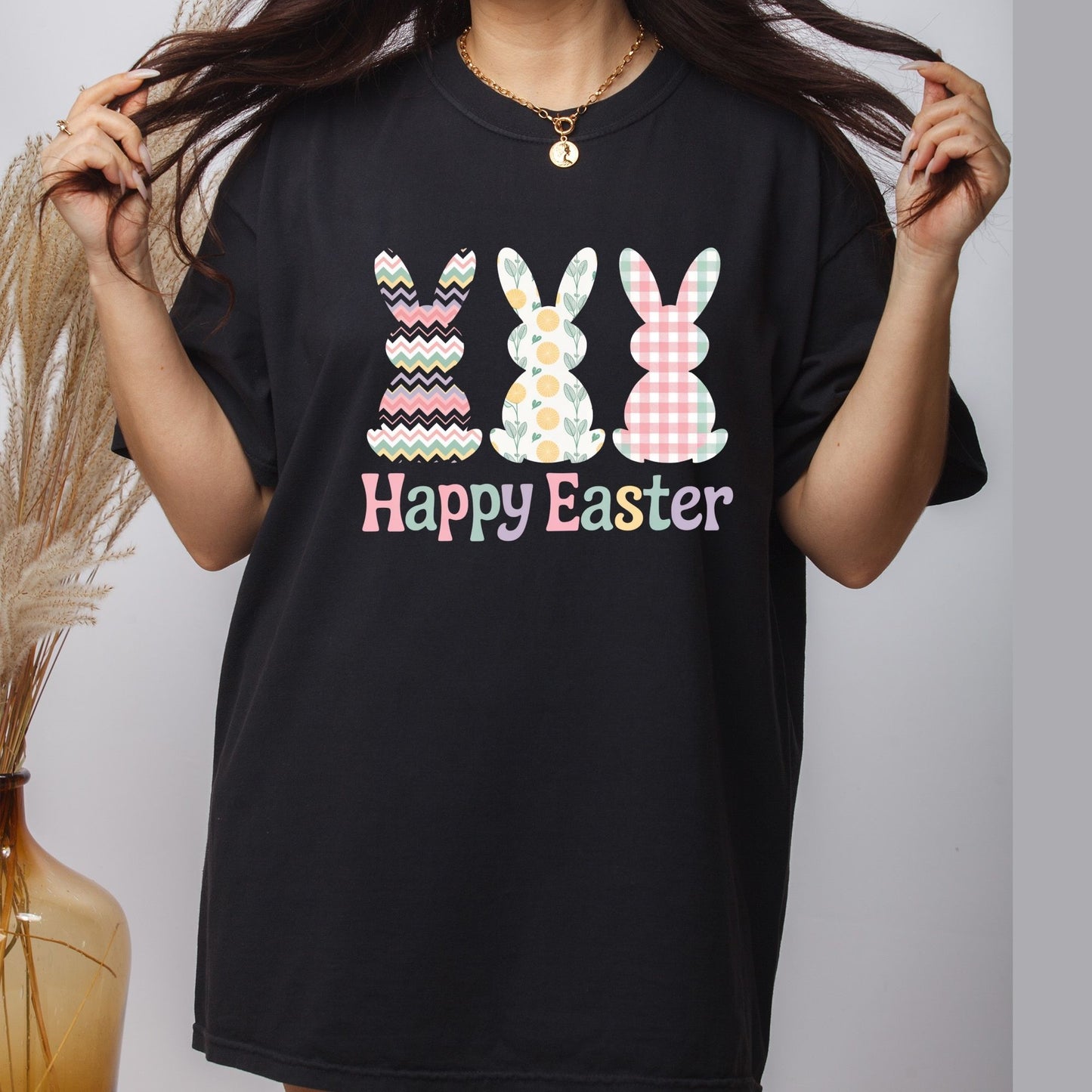 Happy Easter Bunny DTF Transfer ready to Press Funny Character Easter Faith Heat Transfer for Shirts Bible Verse UV Sticker Prints