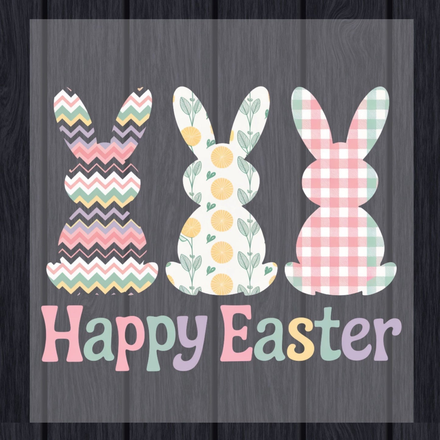Happy Easter Bunny DTF Transfer ready to Press Funny Character Easter Faith Heat Transfer for Shirts Bible Verse UV Sticker Prints
