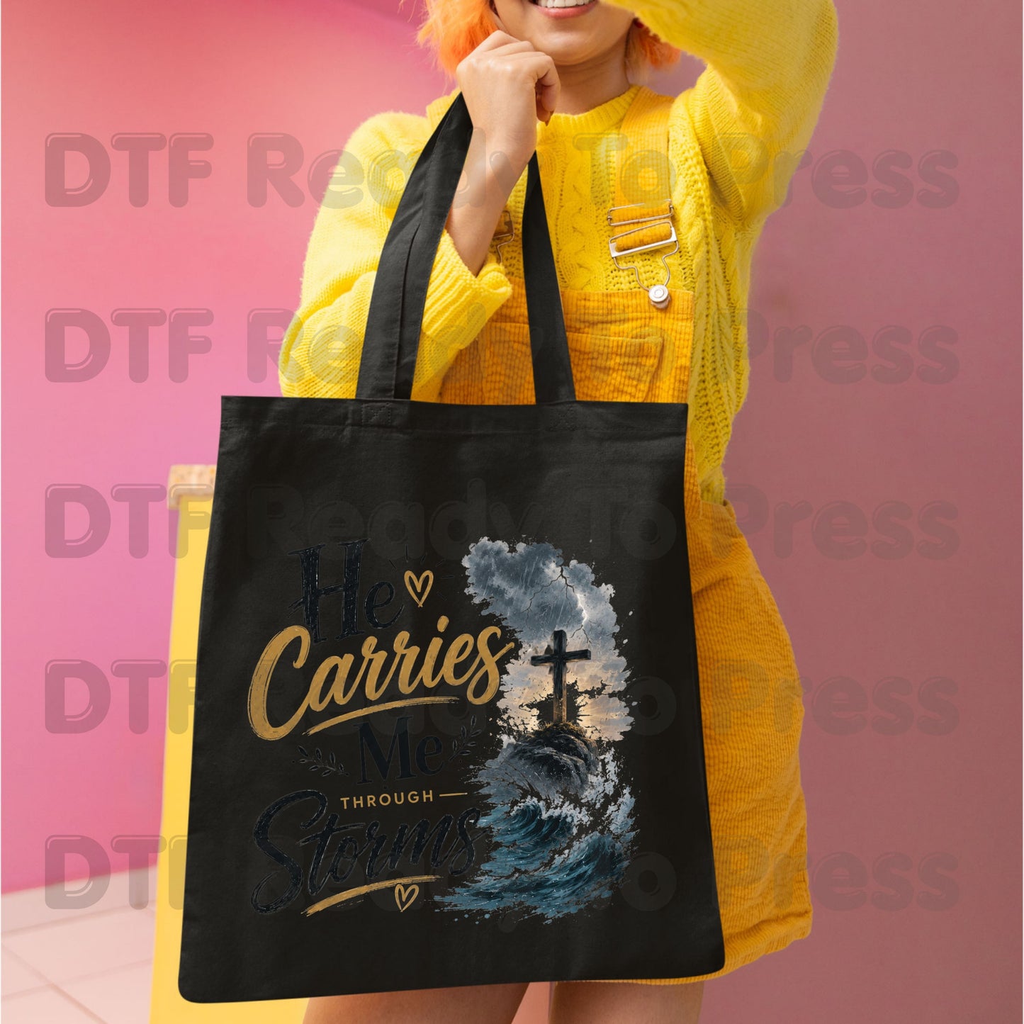 He Carries Me Through Storms DTF Transfer