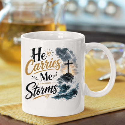 He Carries Me Through Storms DTF Transfer