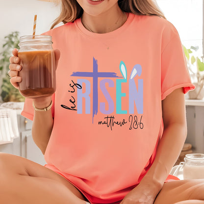 He is Risen Christian Easter DTF Transfer ready to Press