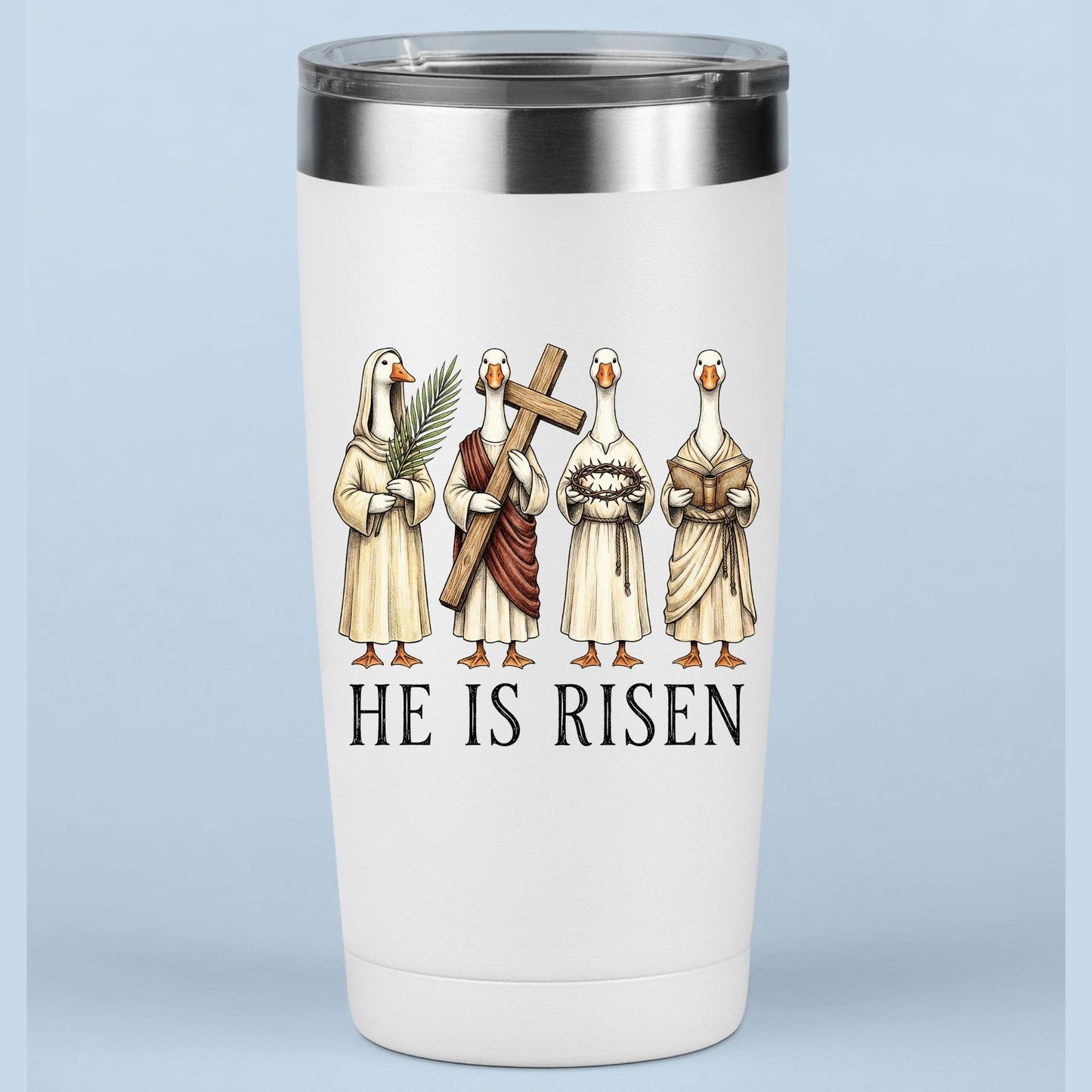 He is Risen Christian Easter Goose DTF Transfer Ready to Press