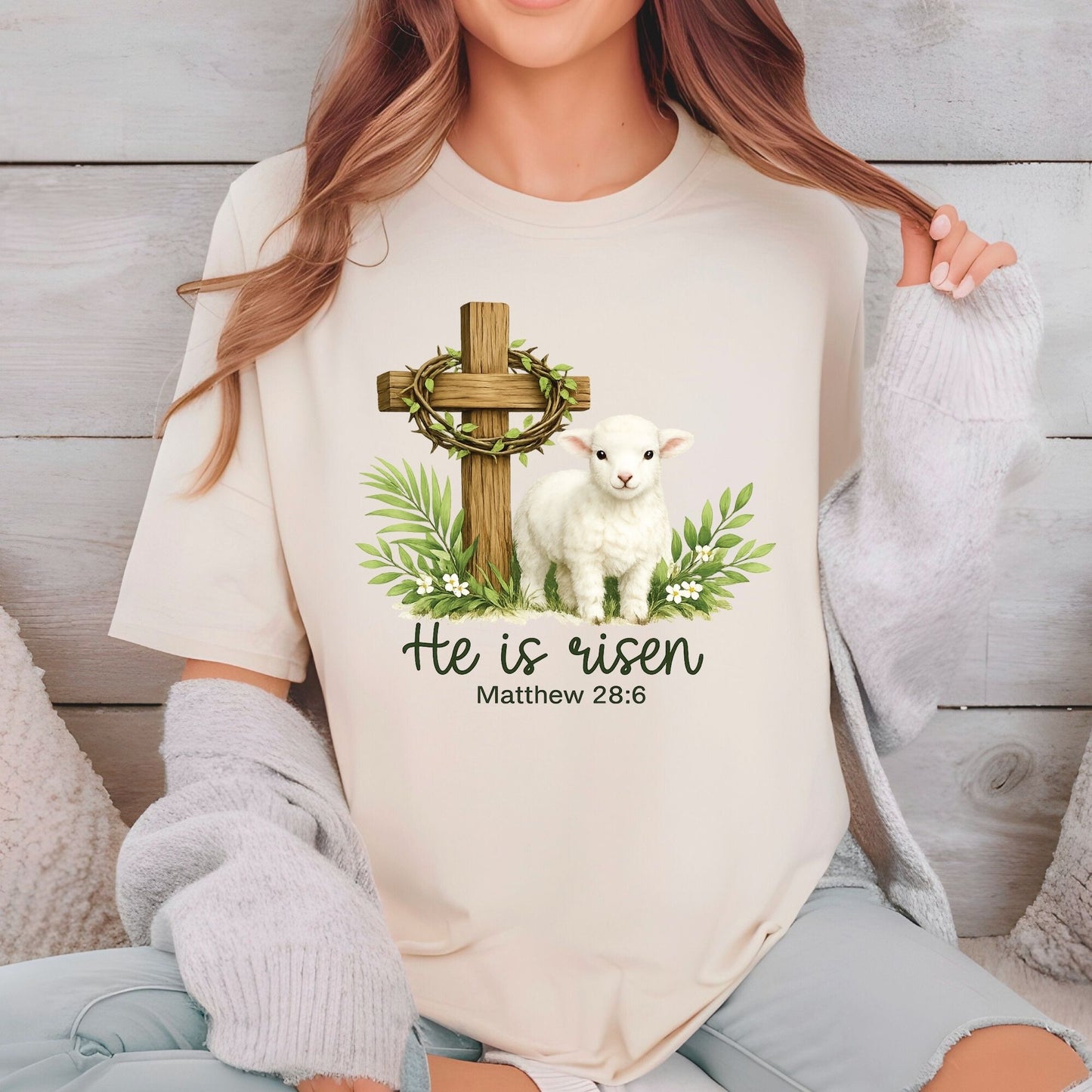 He is Risen DTF Transfer Ready to Press Christian Easter Religious Apparel Heat Transfer for Shirts Bible Verse UV Sticker Prints
