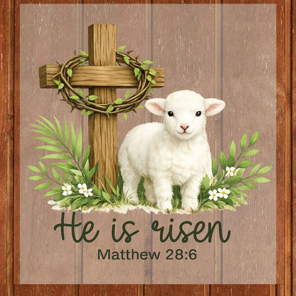 He is Risen DTF Transfer Ready to Press Christian Easter Religious Apparel Heat Transfer for Shirts Bible Verse UV Sticker Prints