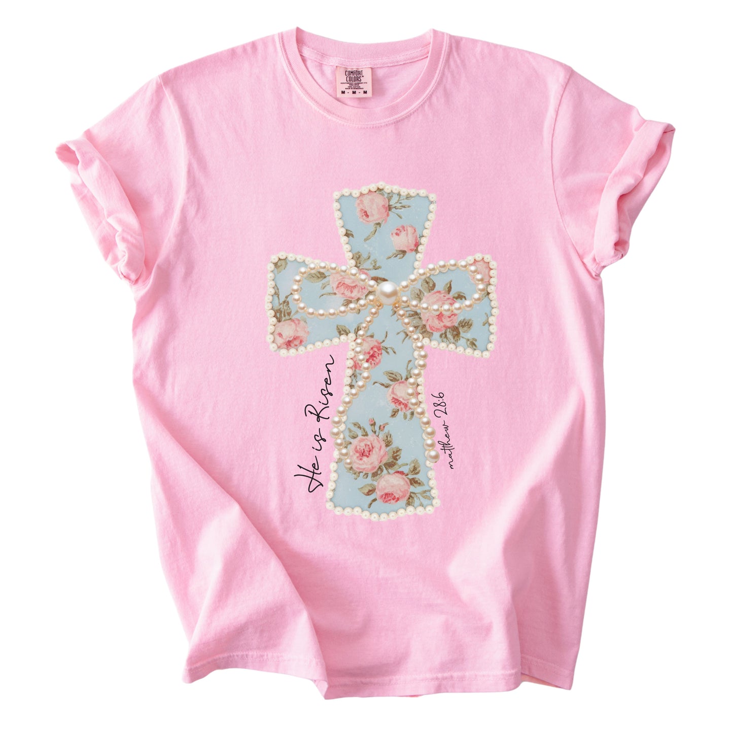 He is Risen Easter Comfort Colors T Shirt Christian Gospel Message Tees Jesus Faith Apparel Tank Top Religious Long Sleeve Gifts