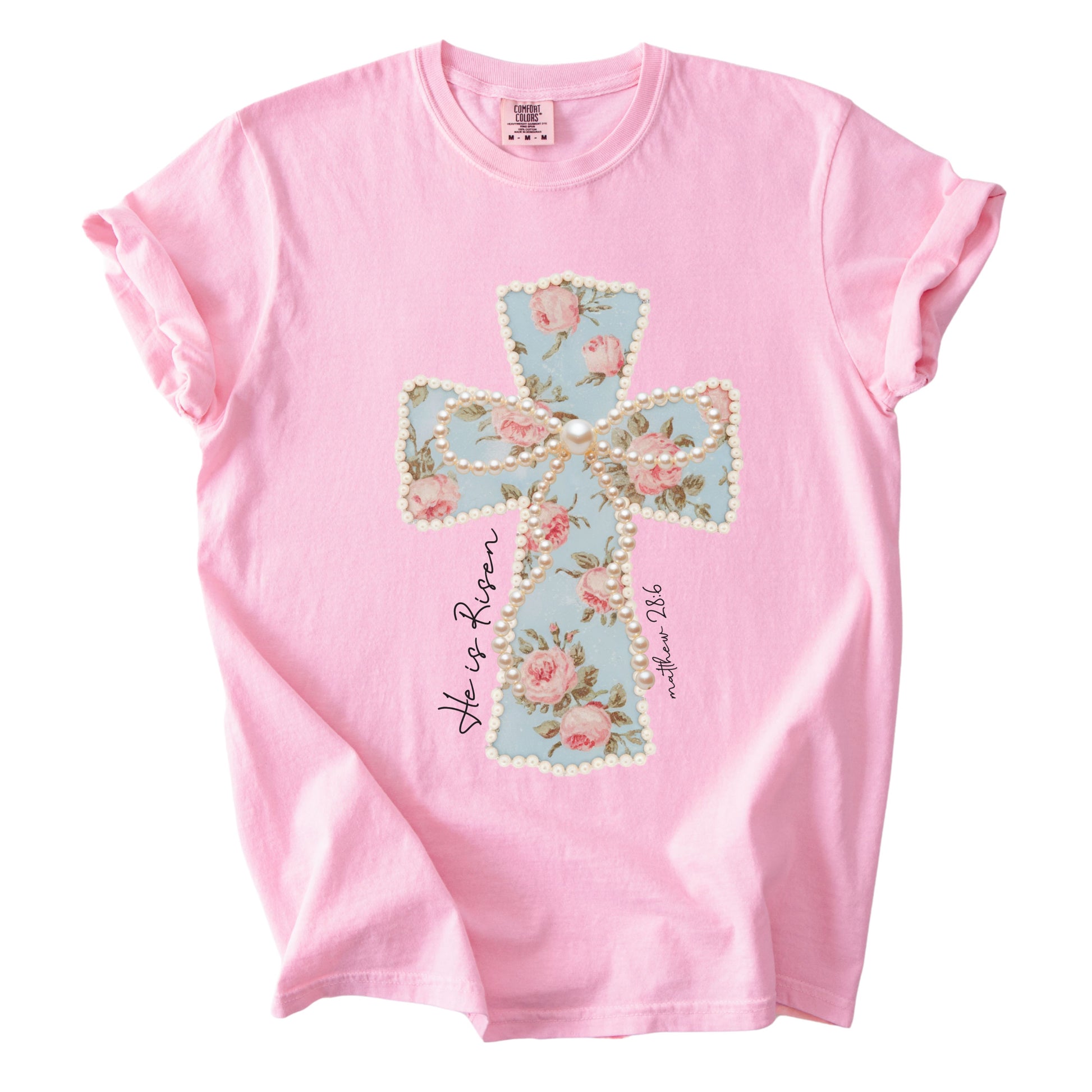 He is Risen Easter Comfort Colors T Shirt Christian Gospel Message Tees Jesus Faith Apparel Tank Top Religious Long Sleeve Gifts