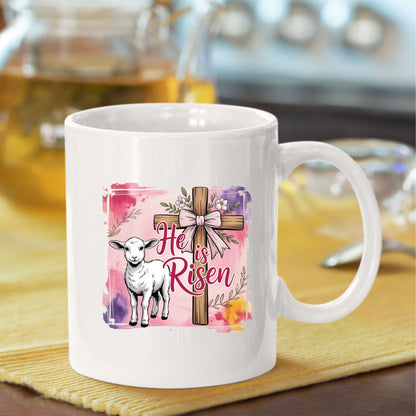 He is Risen Easter Cross DTF Transfer ready to Press