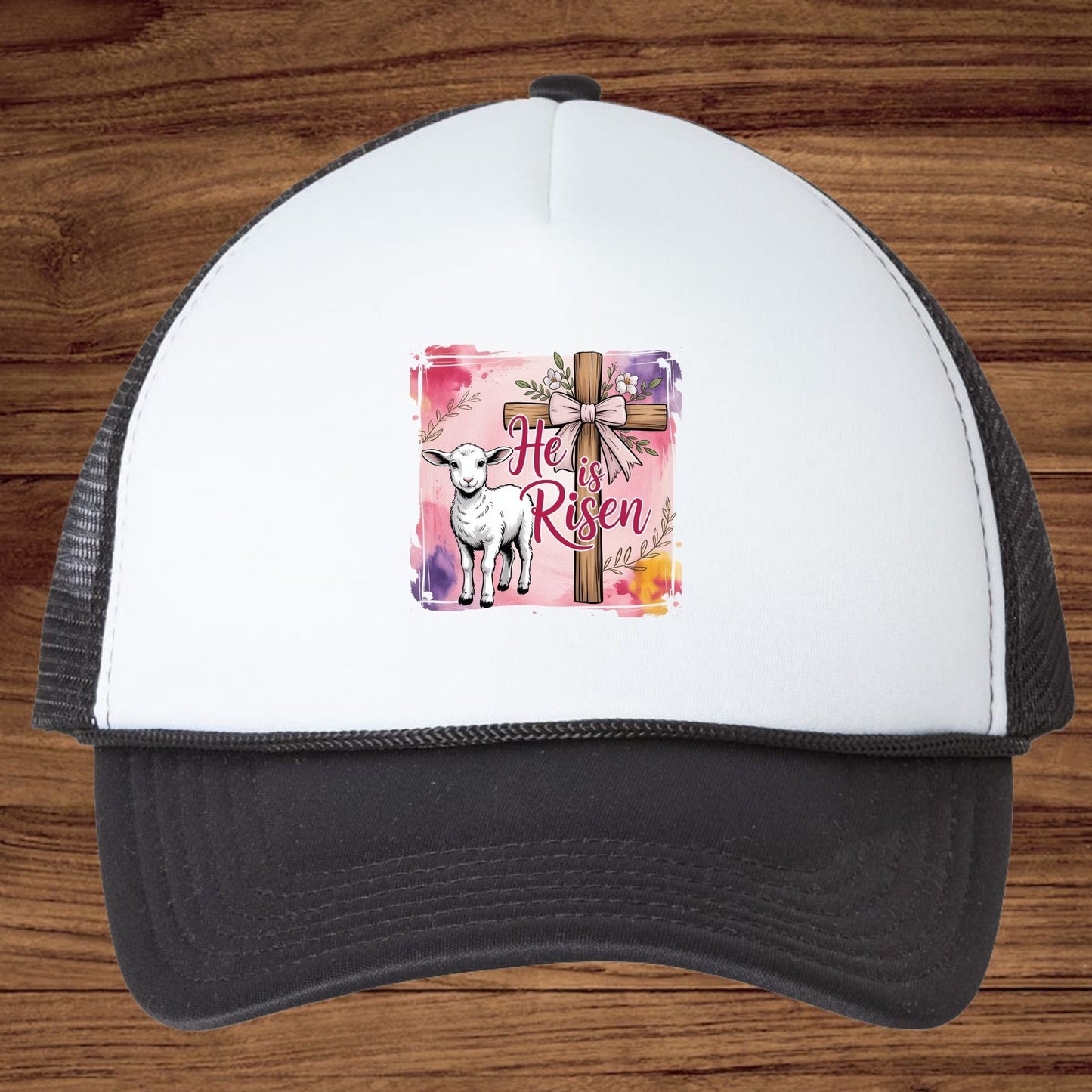 He is Risen Easter Cross DTF Transfer ready to Press
