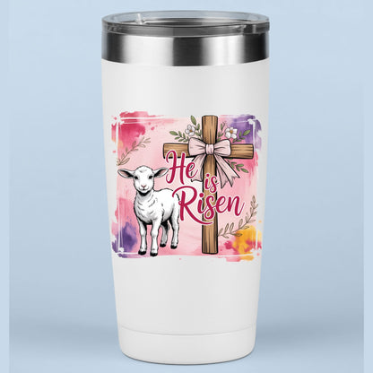 He is Risen Easter Cross DTF Transfer ready to Press