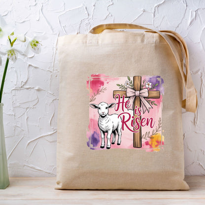 He is Risen Easter Cross DTF Transfer ready to Press