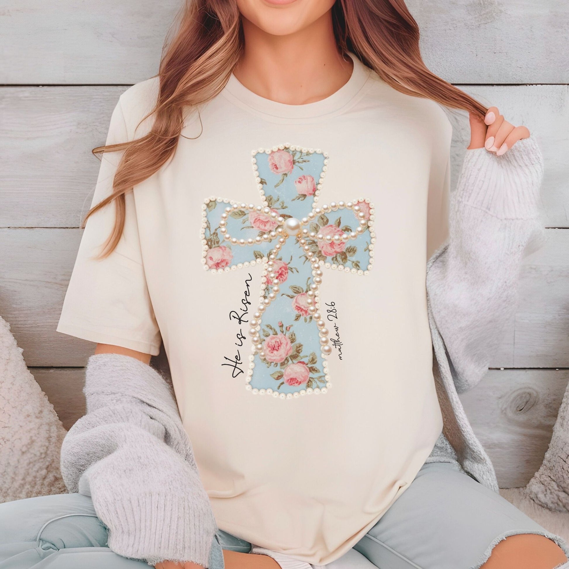 He is Risen Easter DTF Transfer Ready to Press Christian Faith Heat Transfer for Shirts Bible Verse UV Sticker Prints