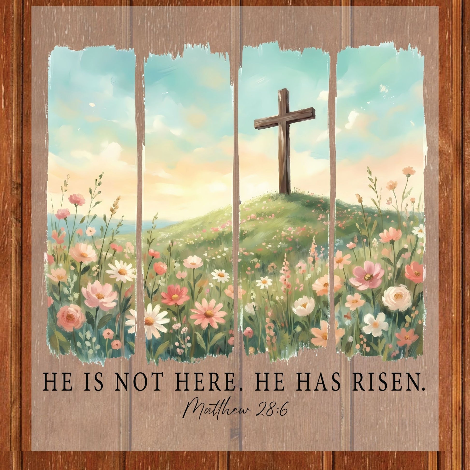 He is Risen Easter DTF Transfer ready to Press Christian Resurrection Sunday Heat Transfer for Shirts Bible Verse UV Sticker Prints