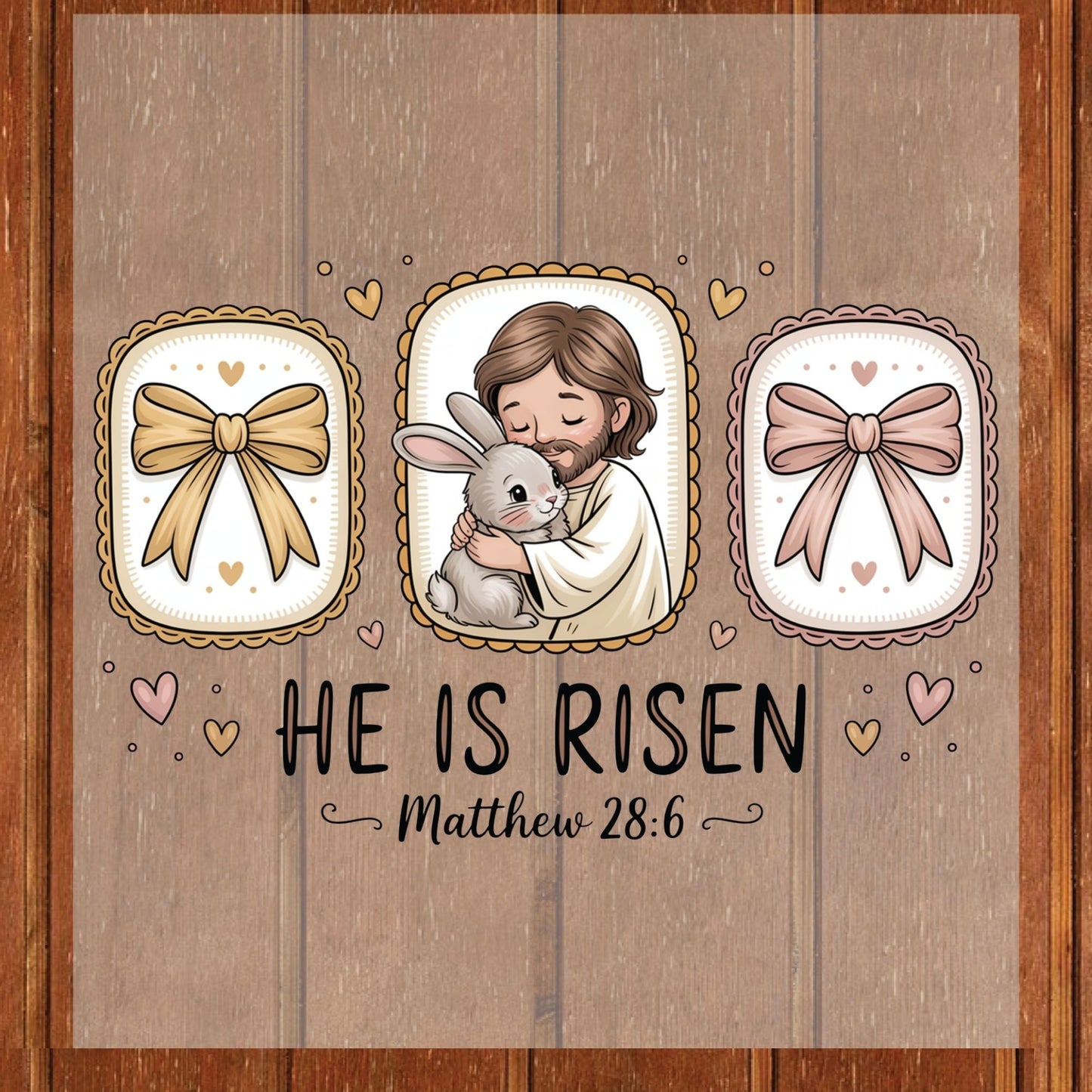 He is Risen Jesus Easter DTF Transfer ready to Press Easter Day Heat Transfer for Shirts Bible Verse UV Sticker Prints