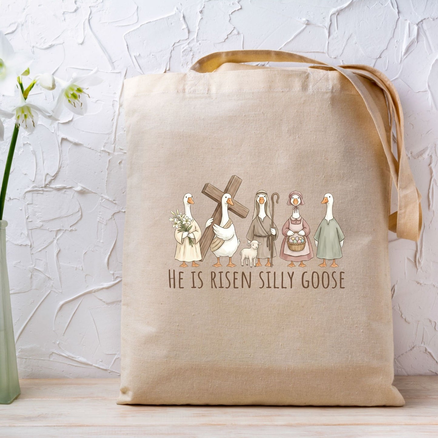 He is Risen Silly Goose DTF Transfer ready to Press