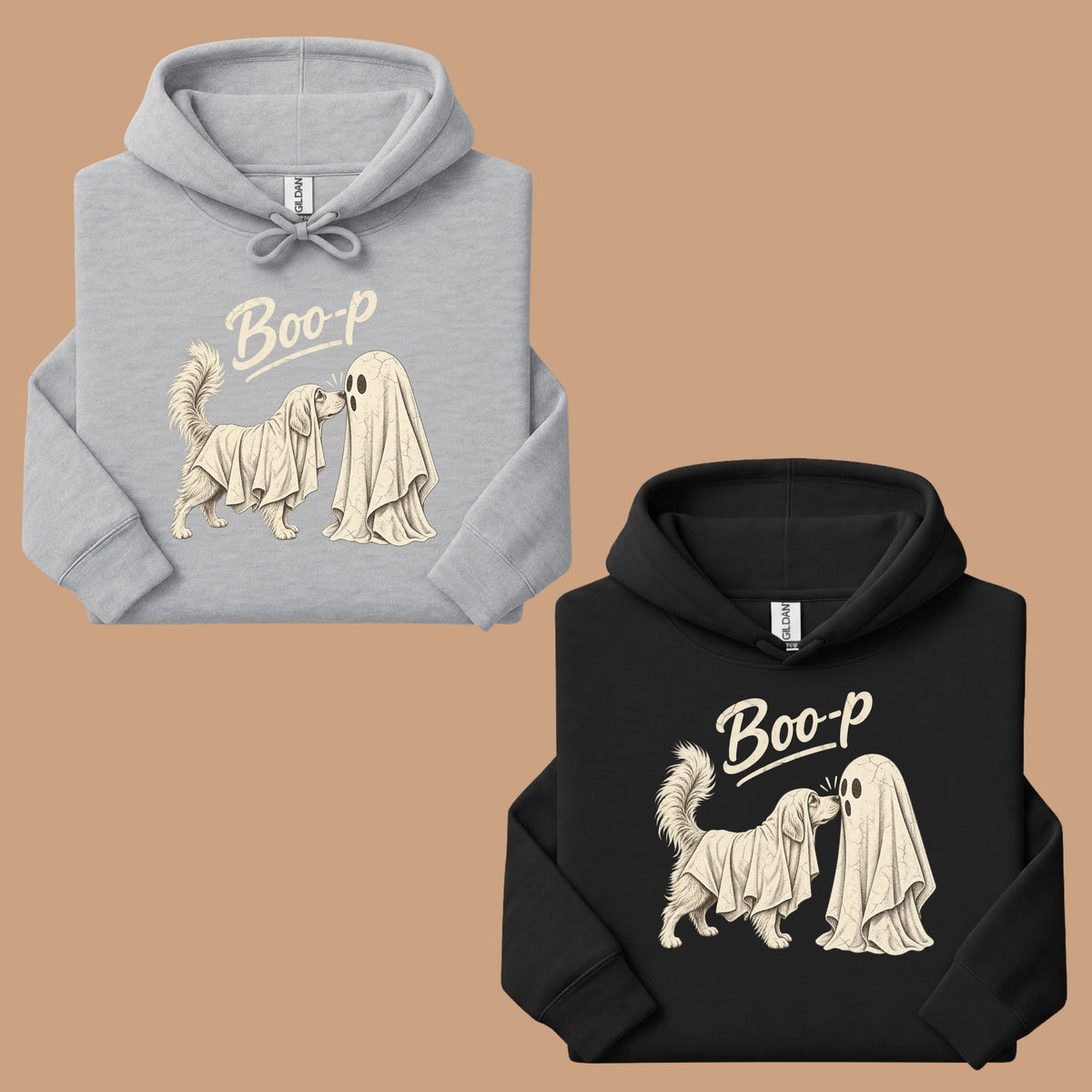 Halloween Dog Ghost Boop T-Shirt, Cute Spooky Season Golden Retriever Dog Lover Tee