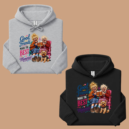Funny Best Friends Good Friends Best Memories T-Shirt, Old Ladies Yorkshire Terrier Tee