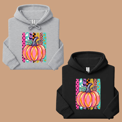 Halloween Pumpkin Brush Strokes Leopard Ghosts Candy Corn T-Shirt, Spooky Season Tee