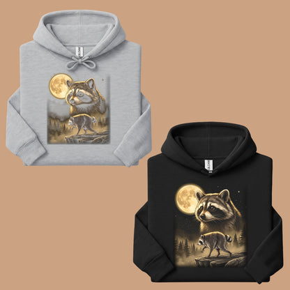 Vintage Raccoon Full Moon T-Shirt, Forest Wildlife Trash Panda Outdoor Comfort Color Tee