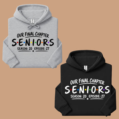 Seniors Our Final Chapter Class of 2027 T-Shirt, Friends Season 20 Episode 27 Graduation Tee