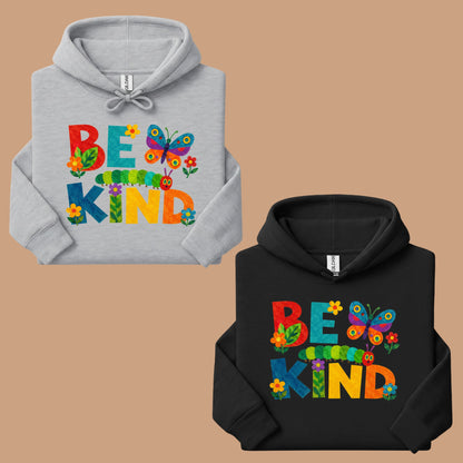 Be Kind Caterpillar Butterfly T-Shirt, Colorful Flowers Storybook Teacher Comfort Color Tee