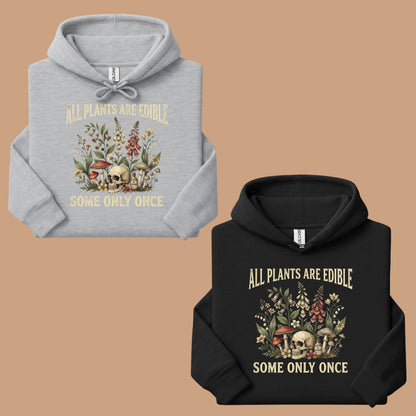 All Plants Are Edible Skull Wildflowers T-Shirt, Sarcastic Mushroom Botanical Comfort Color Tee