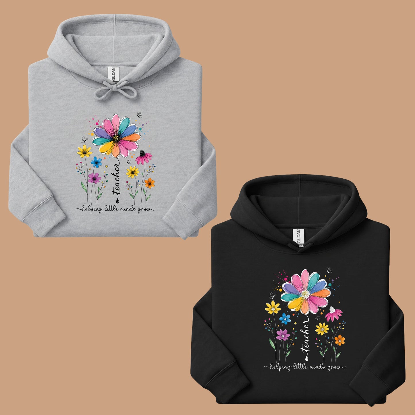 Teacher Helping Little Minds Grow Wildflower T-Shirt, Floral Teacher Quote Tee