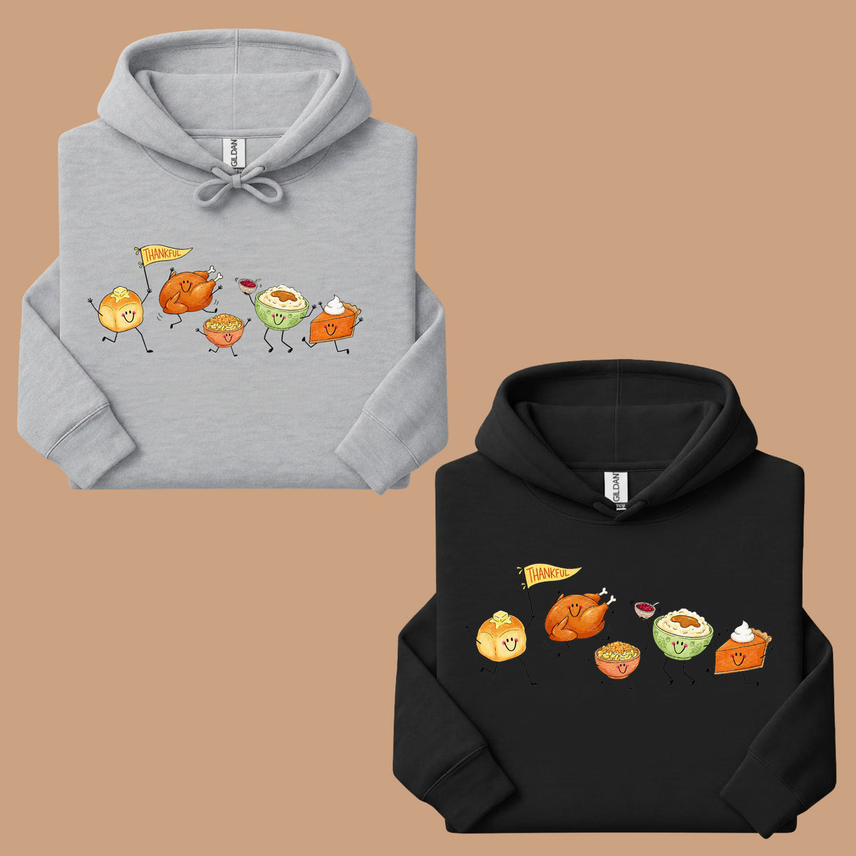 Thanksgiving Dancing Turkey T-Shirt, Food Parade Pumpkin Pie Funny Fall Tee